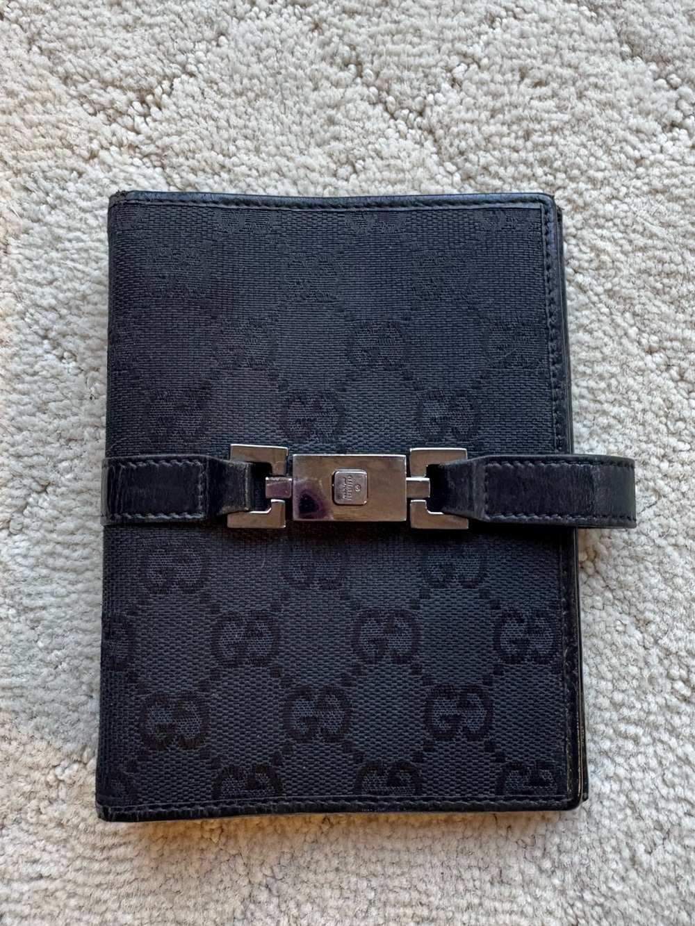 Gucci Jackie 1961 Black Monogram Agenda